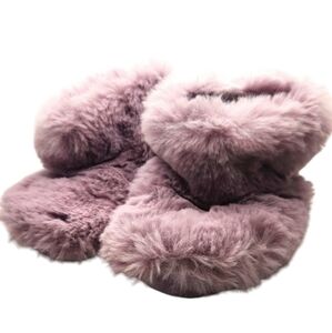 Slippers‎ Fuzzy Purple Size 5-6